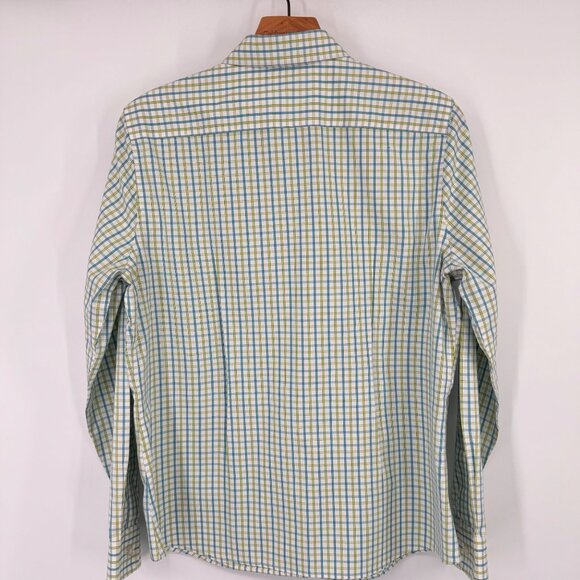 Lands End Womens pinpoint Oxford no iron Plaid Shirt Size 12 Cotton blend - Picture 8 of 10